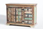GINER Y COLOMER Buffet en bois recyclé et détails métal multicolor